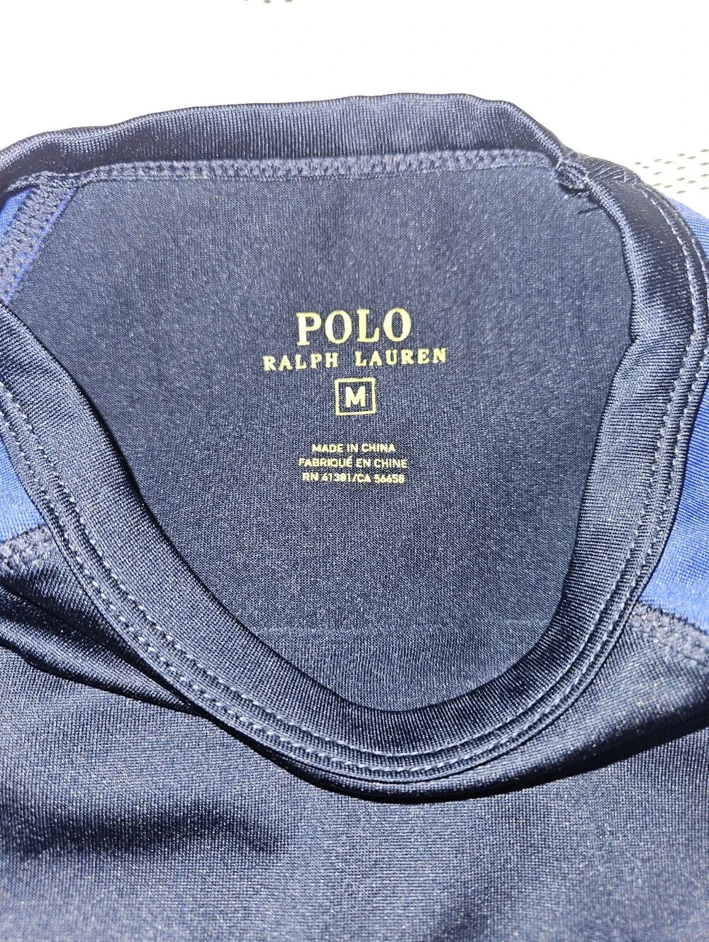 Polo by Ralph Lauren Navy and Royal Blue Crewneck Rash Guard